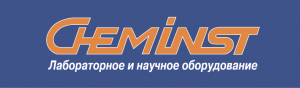 logo cheminst оранж на синем фоне
